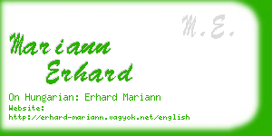 mariann erhard business card